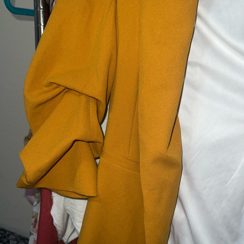 NWT Fashion Nova Mustard Blazer - Picture 2 of 4